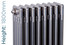 NF4-R-1800-TH - Infinity Raw 4 Column Radiator 18 Sections H1800mm X W852mm NF4-R-1800-TH - Infinity Raw 4 Column Radiator 18 Sections H1800mm X W852mm